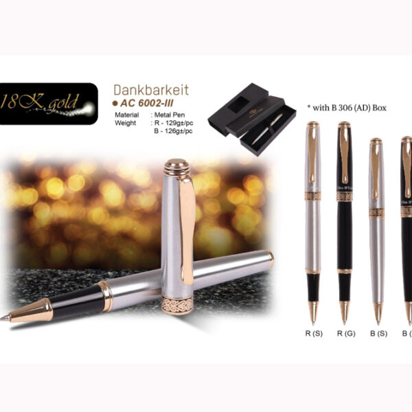 18k gold plated metal pen AC6002-III