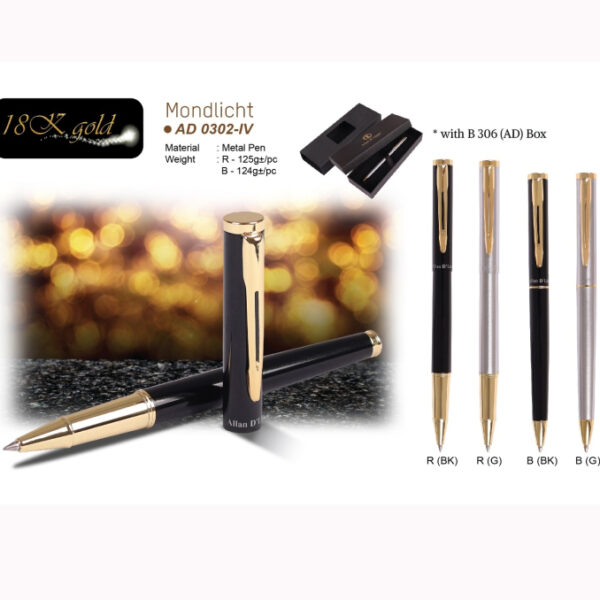18K gold plater metal pen AD0302-IV