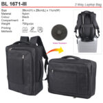 2 way laptop Bag (BL1671-III)