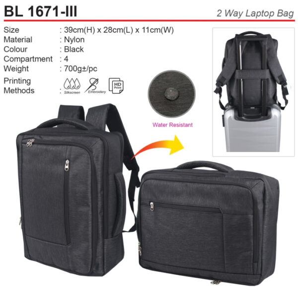 2 way laptop Bag (BL1671-III)