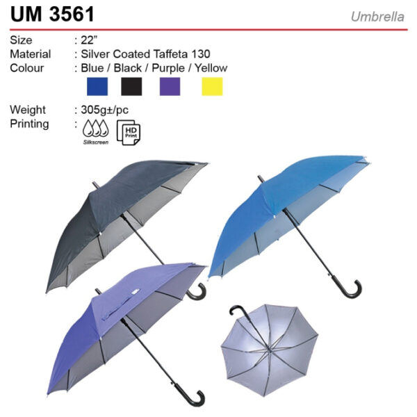 Umbrella with inner Silver Coated (UM3561)