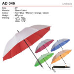 27 inch silver coated umbrella AD046