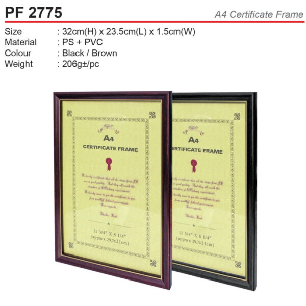 A4 Certificate Frame (PF2775)