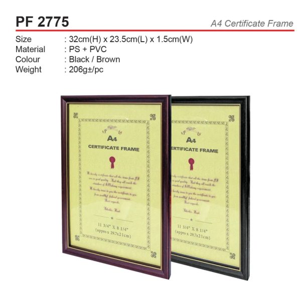 A4 certificate frame PF2775