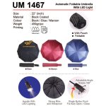 foldable umbrella with light UM1467
