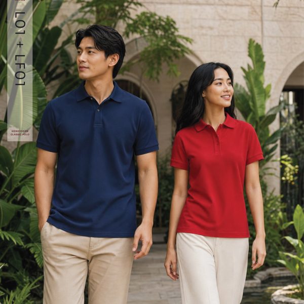 honeycomb polo shirt L01
