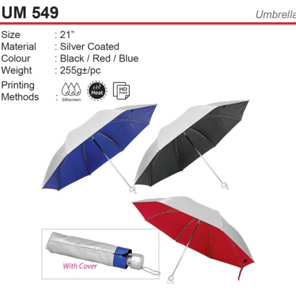 21 inch manual foldable Umbrella (UM549)