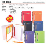 Notebook with pen & sticky note (NB3383)