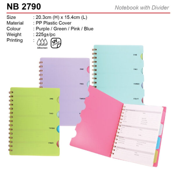 Notebook with divider (NB2790)