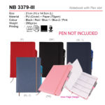 notebook with pen slot NB3379-III