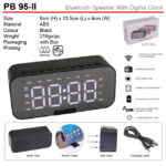 Bluetooth Speaker with Clock (PB95-II)