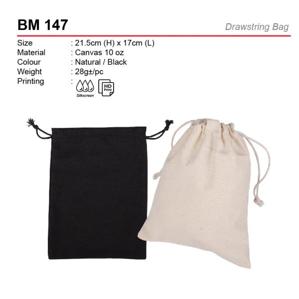 drawstring canvas bag BM147