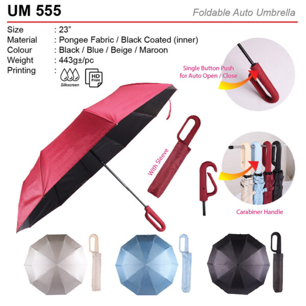 Foldable auto umbrella UM555