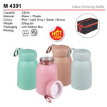 Mini Glass drinking bottle M4391
