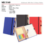 Notebook with pen & sticky note NB5149