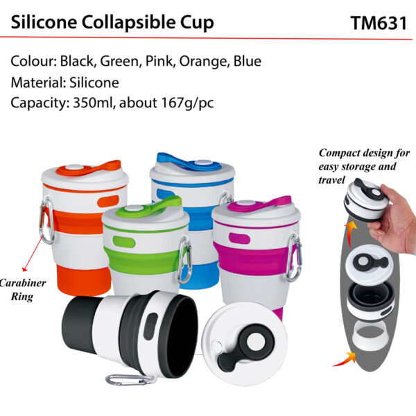 Foldable silicone cup TM631