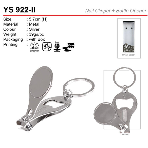 nail clipper with bottle opener YS922-II