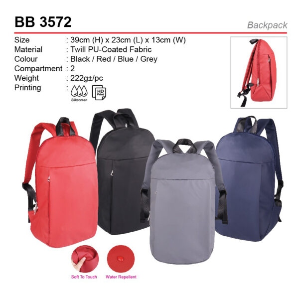 water repellent backpack BB3572