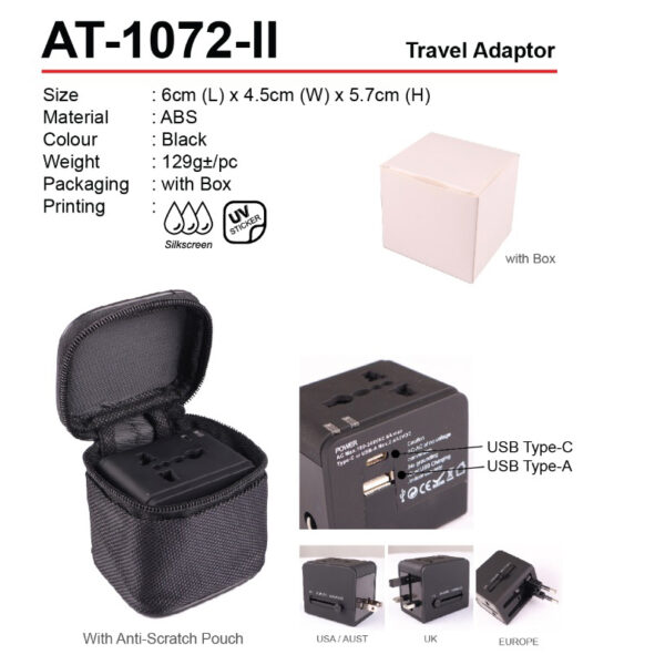Travel adapter AT-1072-II