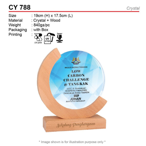 crystal trophy CY788