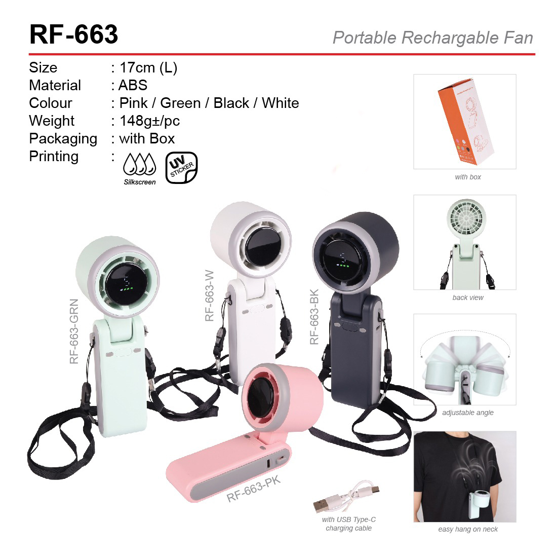 Rechargeable-Fan-RF-663 Rechargeable Fan RF-663