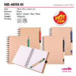 eco notebook with pen NB-4859-III
